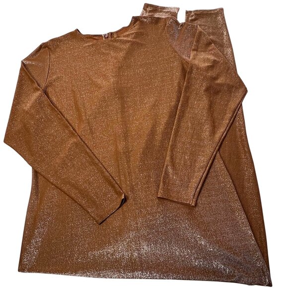 SKIMS Shimmer Catsuit Jumpsuit Copper 4X - Picture 4 of 12